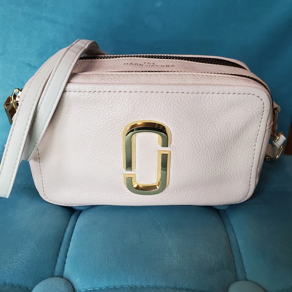 Marc Jacobs The Softshot 21 Pebbled Leather Crossbody Bag Pink Tutu